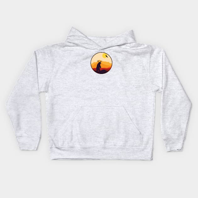 Beer Sunset Kids Hoodie by GrumpyDog